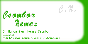 csombor nemes business card